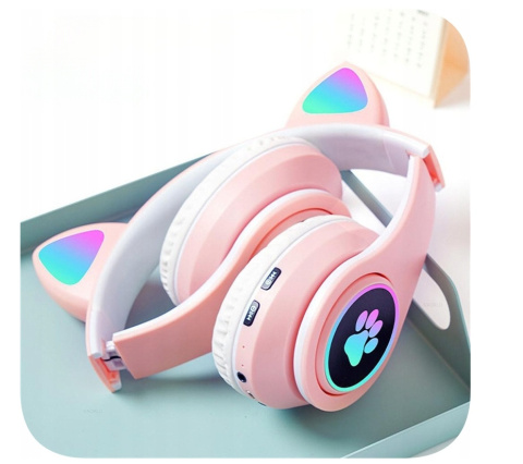 DreamCraft SŁUCHAWKI KOCIE USZY DLA DZIECI RGB PODŚWIETLANE GAMINGOWE DreamCraft SŁUCHAWKI KOCIE USZY DLA DZIECI RGB PODŚWIETLANE GAMINGOWE