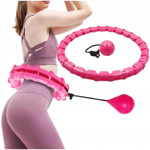 HULA HOP Z OBCIĄŻENIEM WYPUSTKAMI ODCHUDZAJĄCE SKŁADANE RÓŻOWY HULA HOP Z OBCIĄŻENIEM WYPUSTKAMI ODCHUDZAJĄCE SKŁADANE RÓŻOWY
