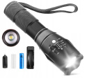 LATARKA TAKTYCZNA 2W1 LED CREE SURVIVALOWA ZOOM STROBOSKOP WOJSKOWA AKU