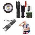 LATARKA TAKTYCZNA 2W1 LED CREE SURVIVALOWA ZOOM STROBOSKOP WOJSKOWA AKU