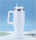 MagiCook KUBEK TERMICZNY BIAŁY 1200 ML ZE SŁOMKĄ STYLE USA Biel