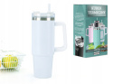 MagiCook KUBEK TERMICZNY BIAŁY 1200 ML ZE SŁOMKĄ STYLE USA Biel