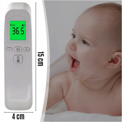 TERMOMETR BEZDOTYKOWY NA PODCZERWIEŃ LCD - DOKŁADNY, HIGIENICZNY, SZYBKI TERMOMETR BEZDOTYKOWY NA PODCZERWIEŃ LCD - DOKŁADNY, HIGIENICZNY, SZYBKI