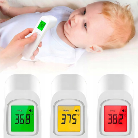 TERMOMETR BEZDOTYKOWY NA PODCZERWIEŃ LCD - DOKŁADNY, HIGIENICZNY, SZYBKI TERMOMETR BEZDOTYKOWY NA PODCZERWIEŃ LCD - DOKŁADNY, HIGIENICZNY, SZYBKI